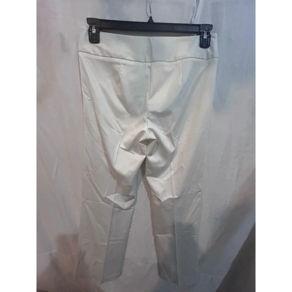 Trina‎ Turk Wide Leg Pants Women Size 6 Cream Good Cropped Satin Business Casual